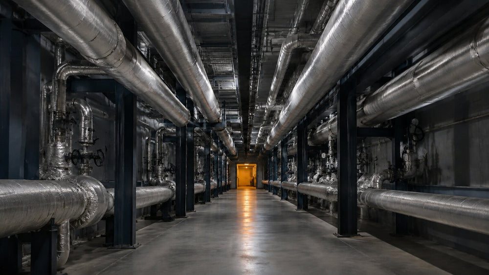 Industrial electrical equipment and lighting at a manufacturing facility in Mexico